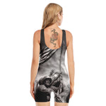 American War Memorial Print Sleeveless One Piece Swimsuit