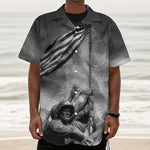 American War Memorial Print Textured Short Sleeve Shirt