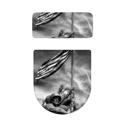 American War Memorial Print Toilet Lid And Tank Cover Set