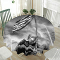 American War Memorial Print Waterproof Round Tablecloth