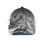 American War Memorial Print White Mesh Trucker Cap