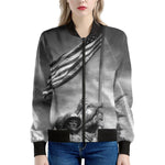 American War Memorial Print Women's Bomber Jacket