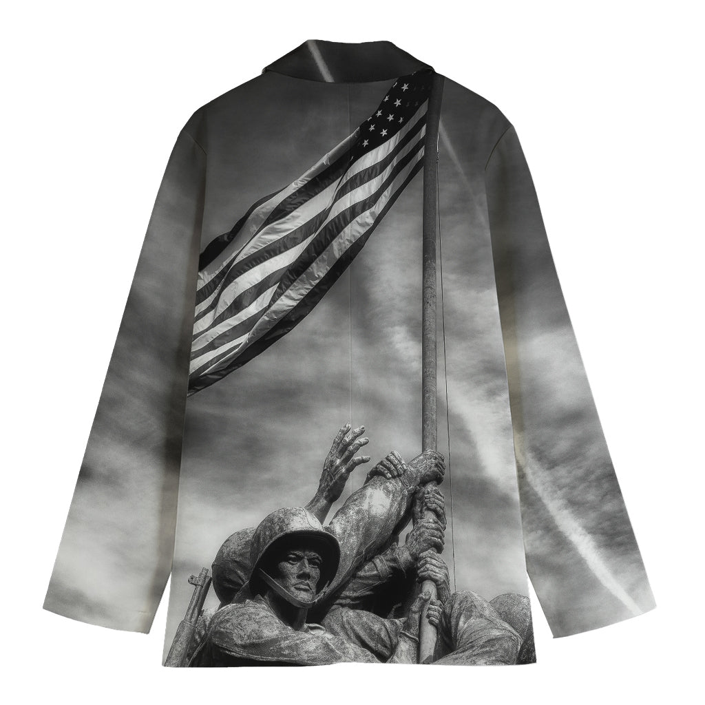 American War Memorial Print Women's Cotton Blazer
