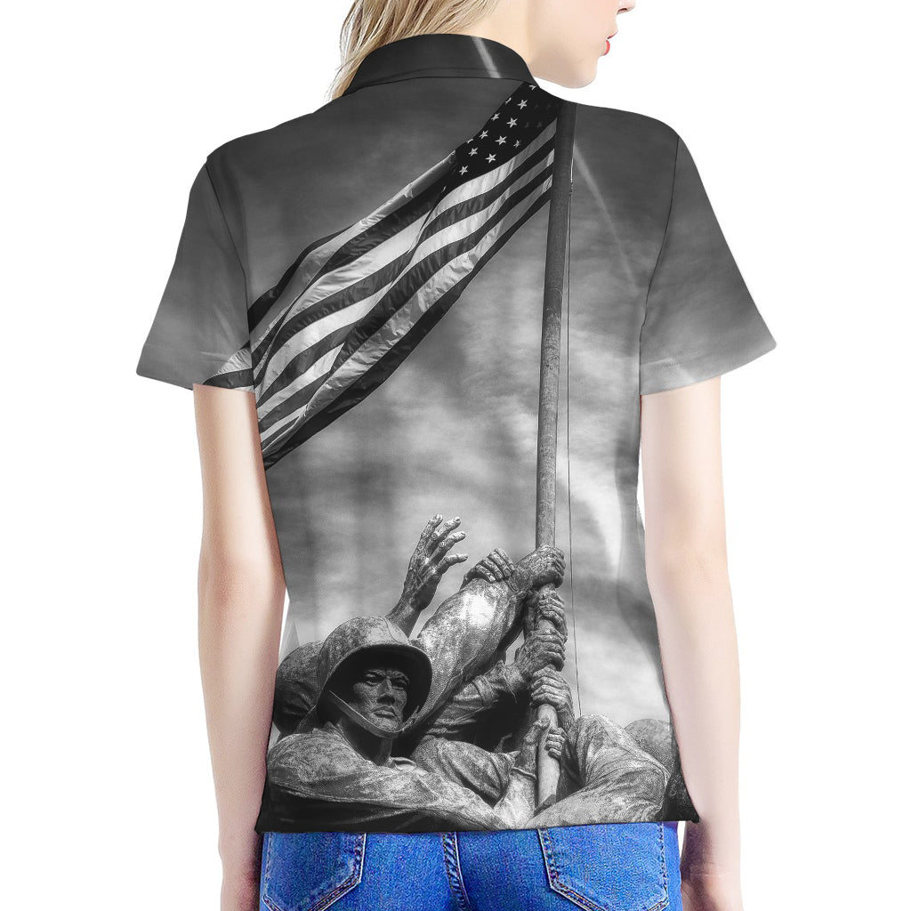 American War Memorial Print Women's Polo Shirt