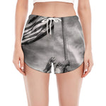 American War Memorial Print Women's Split Running Shorts