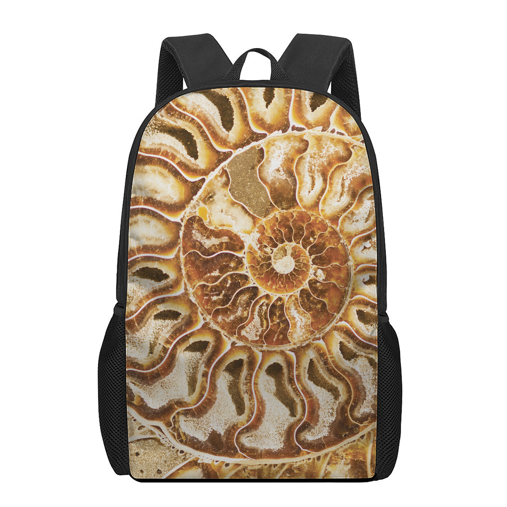 Ammonite Fossil Print 17 Inch Backpack