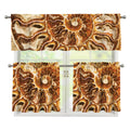 Ammonite Fossil Print 3 Piece Kitchen Curtains