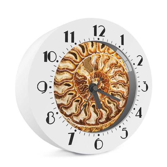Ammonite Fossil Print Alarm Clock