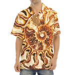 Ammonite Fossil Print Aloha Shirt