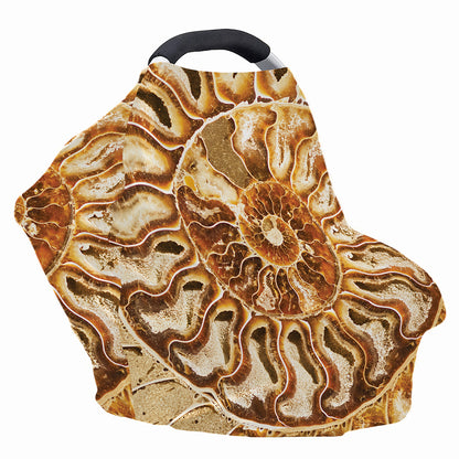 Ammonite Fossil Print Baby Seat Cover