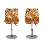 Ammonite Fossil Print Bar Stool Covers