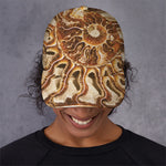 Ammonite Fossil Print Baseball Cap