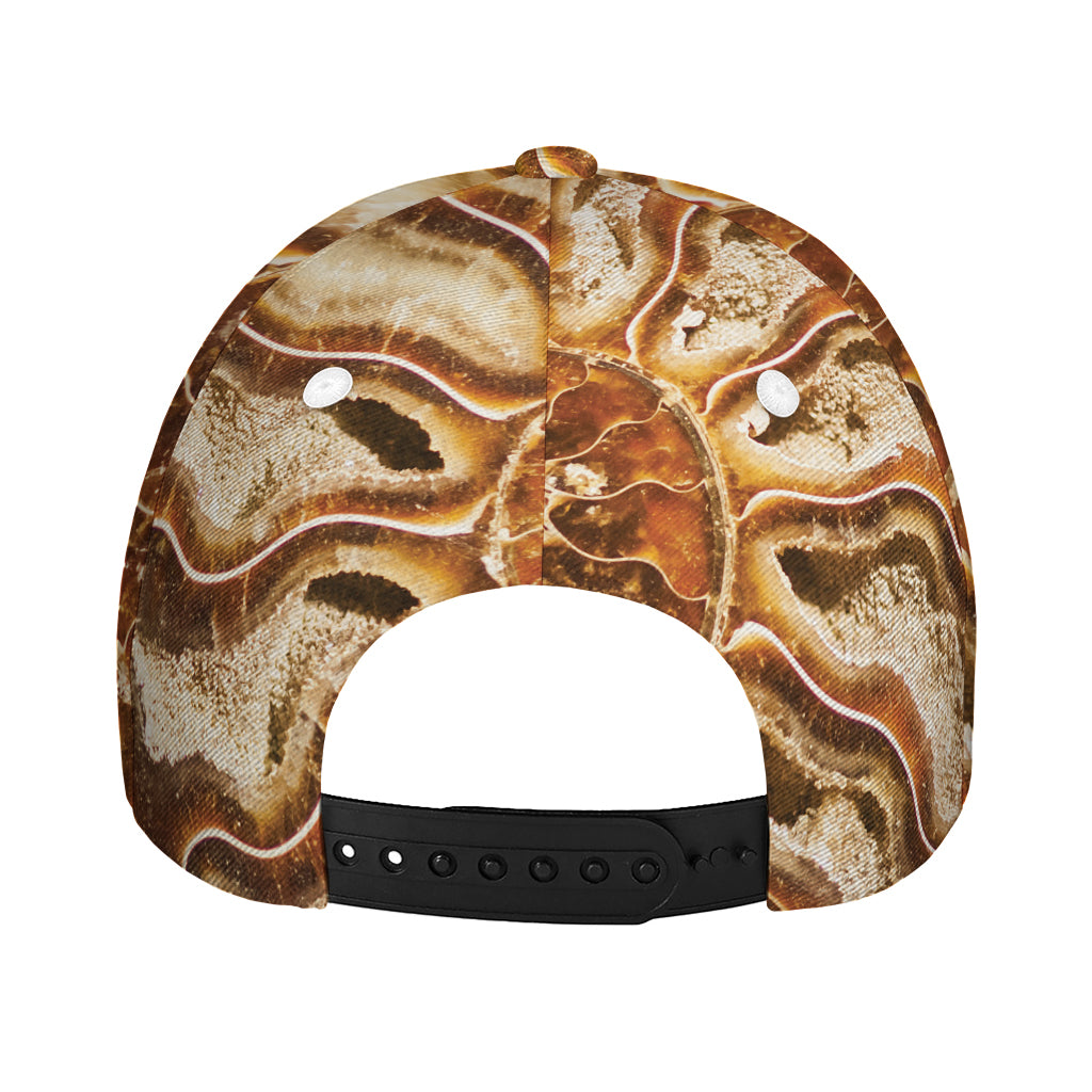 Ammonite Fossil Print Baseball Cap