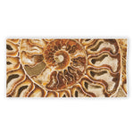 Ammonite Fossil Print Beach Towel