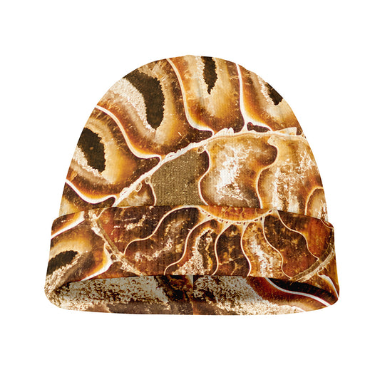 Ammonite Fossil Print Beanie