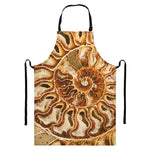 Ammonite Fossil Print Bib Apron With Pocket