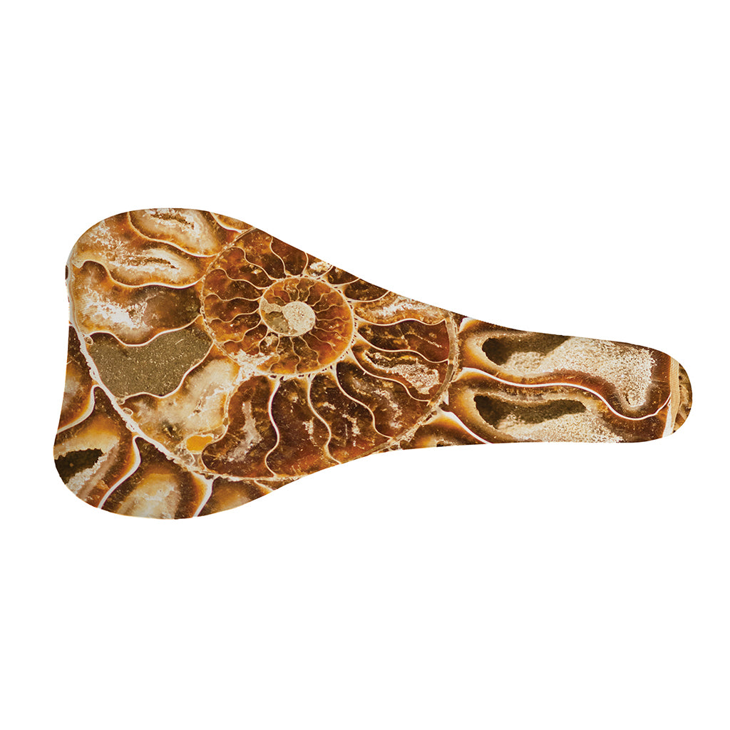 Ammonite Fossil Print Bicycle Seat Cover