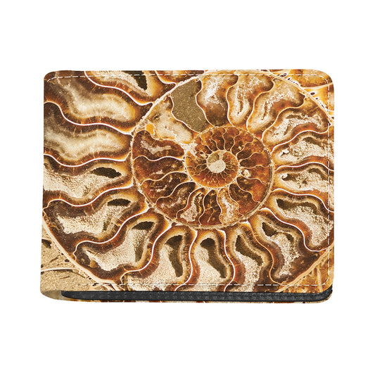 Ammonite Fossil Print Bifold Wallet