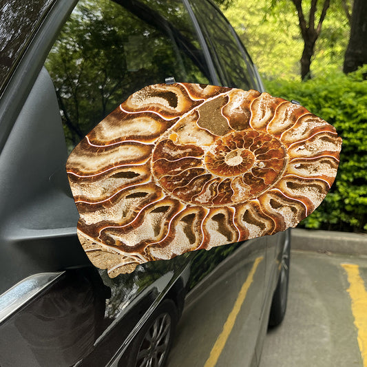 Ammonite Fossil Print Car Side Mirror Covers