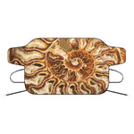 Ammonite Fossil Print Car Windshield Snow Cover