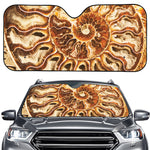 Ammonite Fossil Print Car Windshield Sun Shade