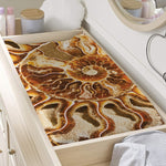 Ammonite Fossil Print Changing Pad Cover