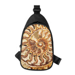 Ammonite Fossil Print Chest Bag