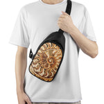 Ammonite Fossil Print Chest Bag