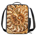 Ammonite Fossil Print Crossbody Lunch Bag
