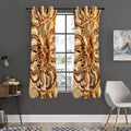 Ammonite Fossil Print Grommet Curtain Panels