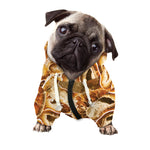 Ammonite Fossil Print Dog Zip Up Hoodie