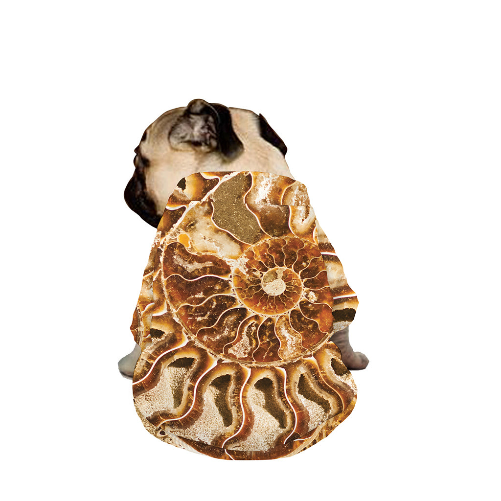 Ammonite Fossil Print Dog Zip Up Jacket