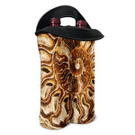 Ammonite Fossil Print Double Neoprene Wine Tote