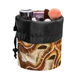 Ammonite Fossil Print Drawstring Makeup Bag