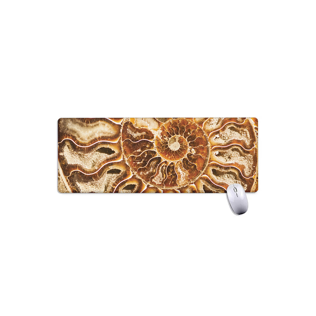Ammonite Fossil Print Extended Mouse Pad