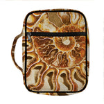 Ammonite Fossil Print Front Pocket Bible Bag