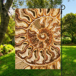 Ammonite Fossil Print Garden Flag