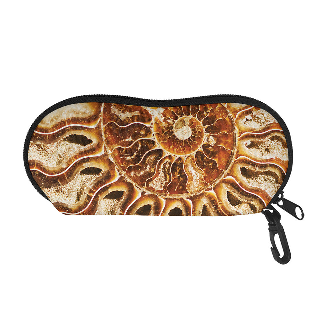 Ammonite Fossil Print Glasses Case
