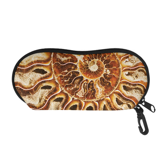 Ammonite Fossil Print Glasses Case