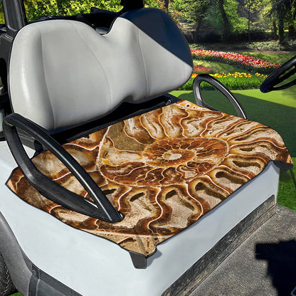 Ammonite Fossil Print Golf Cart Seat Cover
