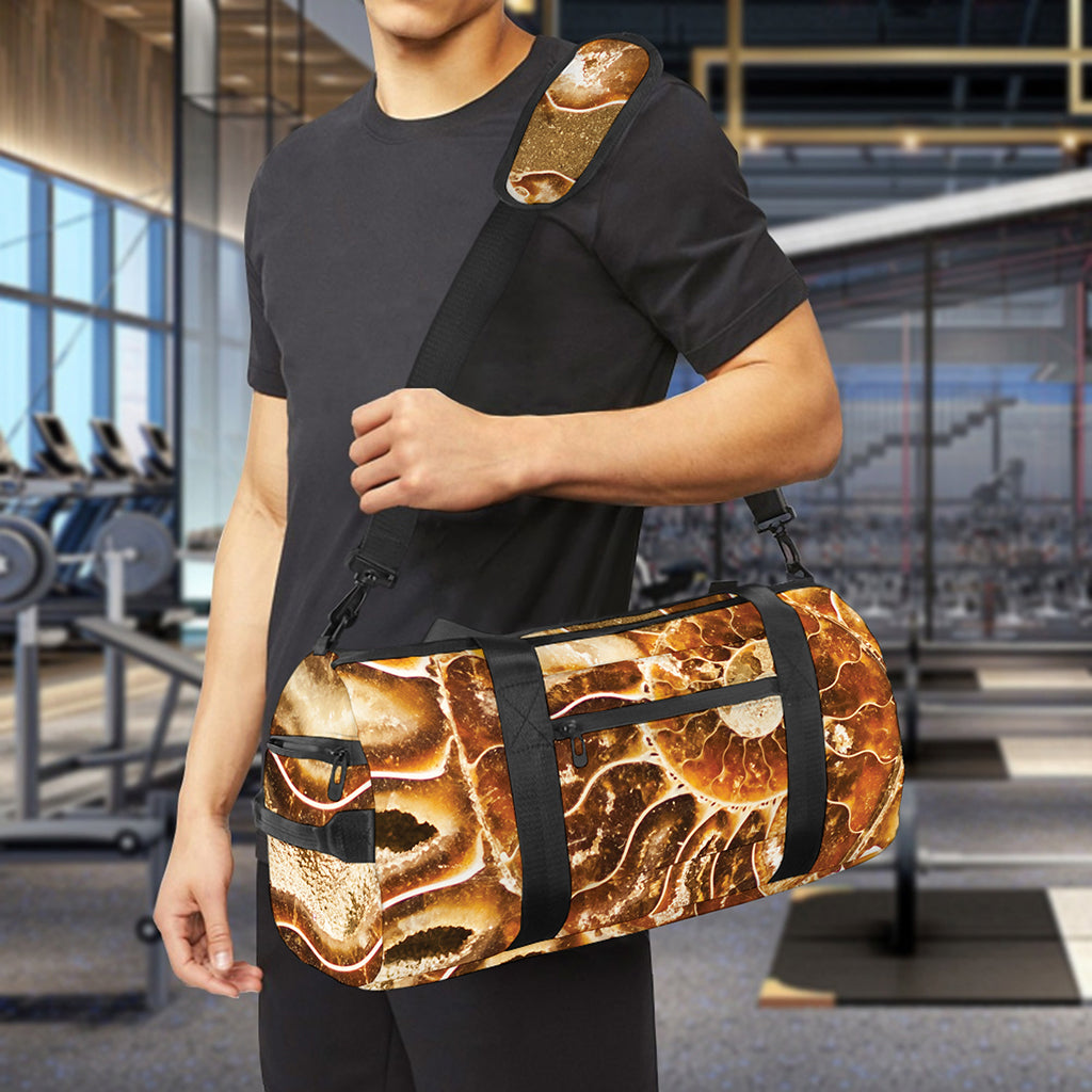 Ammonite Fossil Print Gym Bag