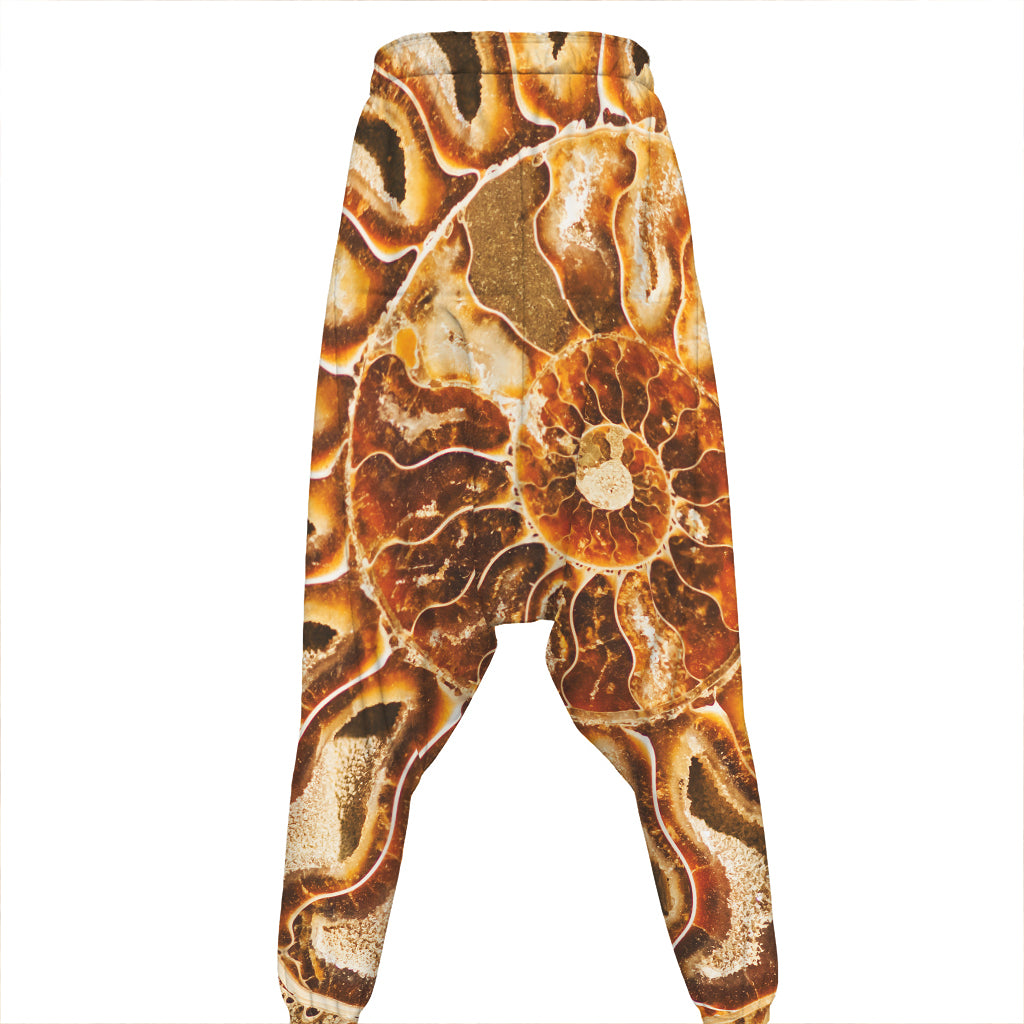 Ammonite Fossil Print Hammer Pants
