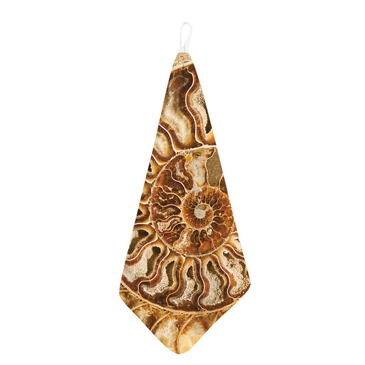 Ammonite Fossil Print Hand Towel