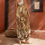 Ammonite Fossil Print Harem Pants