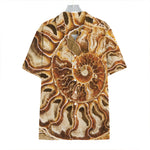 Ammonite Fossil Print Hawaiian Shirt