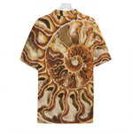 Ammonite Fossil Print Hawaiian Shirt