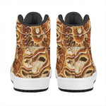 Ammonite Fossil Print High Top Leather Sneakers