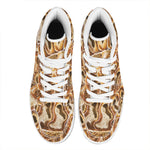 Ammonite Fossil Print High Top Leather Sneakers