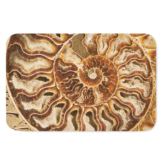 Ammonite Fossil Print Indoor Door Mat