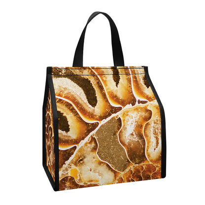 Ammonite Fossil Print Insulated Lunch Tote